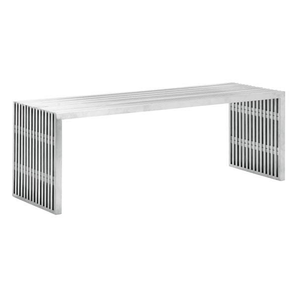 Benches Bench Seat - 46.5x15.3x16.5 Stainless Steel Bench HomeRoots