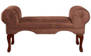 Benches Entryway Bench - 45" x 17" x 23" Chocolate Mfb Upholstery Wood Leg Bench HomeRoots