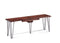 Benches Outdoor Bench - 48" X 14" X 18" Deep Maple And Steel Bench- 5-12" Leaves HomeRoots