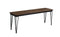 Benches Wooden Bench - 13" X 48" X 18" Walnut Black Metal Wood Bench HomeRoots