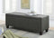 Benches Wooden Bench - 17" X 53" X 19" Dark Olive Linen Upholstery Wood Leg Bench w/Storage HomeRoots