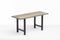 Benches Wooden Bench - 36" X 14" X 17" Charcoal Ash Wood And Steel Entryway Dining Bench HomeRoots
