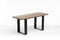 Benches Wooden Bench - 36" X 14" X 17" Charcoal Ash Wood And Steel Inch Entryway Dining Bench HomeRoots