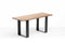 Benches Wooden Bench - 36" X 14" X 17" Chocolate Ash Wood And Steel Entryway Dining Bench HomeRoots