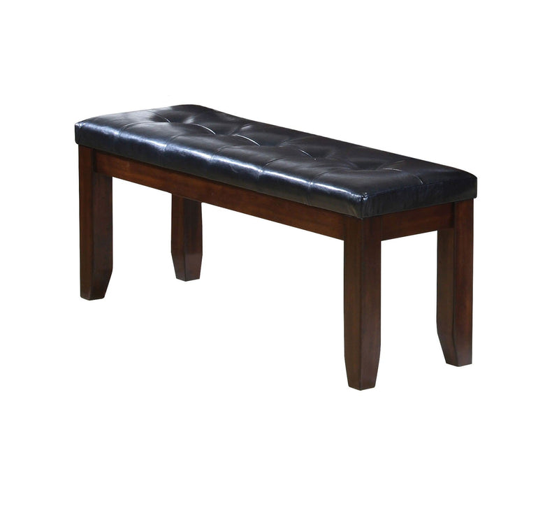 Benches Wooden Bench - 48" X 16" X 20" Black And Cherry Elegant Bench HomeRoots