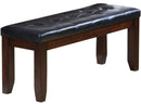 Benches Wooden Bench - 48" X 17" X 20" Black And Espresso Elegant Bench HomeRoots