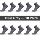 Bendu Brand Guarantee Men Bamboo Socks 10 Pairs / Lot Brethable Anti-Bacterial Deodorant High Quality Guarantee Man Sock-10 Blue Grey-JadeMoghul Inc.