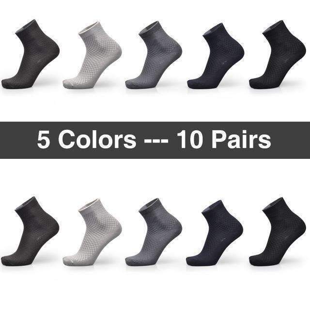 Bendu Brand Guarantee Men Bamboo Socks 10 Pairs / Lot Brethable Anti-Bacterial Deodorant High Quality Guarantee Man Sock-5 Colors 10 Pairs-JadeMoghul Inc.