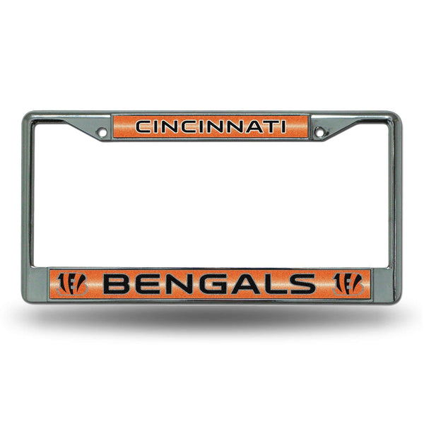 Best License Plate Frame Bengals Bling Chrome Frame