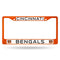 Cute License Plate Frames Bengals Orange Colored Chrome Frame