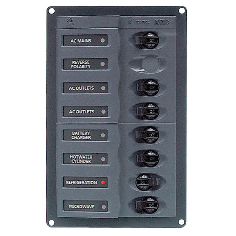 BEP AC Circuit Breaker Panel w-o Meters, 6 Way w-Double Pole Mains [900-ACM6W-110V]-Electrical Panels-JadeMoghul Inc.