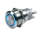 BEP Push-Button Switch 12V Latching On-Off - Blue LED [80-511-0003-00]-Switches & Accessories-JadeMoghul Inc.