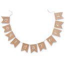 "Best Day Ever" Natural Burlap Bunting (Pack of 1)-Wedding Signs-JadeMoghul Inc.