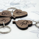 Personalized Keychains Best Friends Forever Heart Wooden Keyring