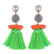 Best lady Fringed Fashion Women Statement Earrings Tassel Multicolored Drop Dangle Earrings For Women Wedding Charm Hotsale 5389-Light Green-JadeMoghul Inc.