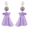Best lady Fringed Fashion Women Statement Earrings Tassel Multicolored Drop Dangle Earrings For Women Wedding Charm Hotsale 5389-Purple-JadeMoghul Inc.