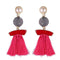 Best lady Fringed Fashion Women Statement Earrings Tassel Multicolored Drop Dangle Earrings For Women Wedding Charm Hotsale 5389-Rose Red-JadeMoghul Inc.