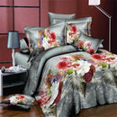 BEST.WENSD luxury jacquard bedclothes 3d Rose Wedding flat bed linen 100% microfibre bedding set duvet cover housse de couette-as picture 10-king size 4pcs-JadeMoghul Inc.