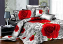 BEST.WENSD luxury jacquard bedclothes 3d Rose Wedding flat bed linen 100% microfibre bedding set duvet cover housse de couette-as picture 15-king size 4pcs-JadeMoghul Inc.