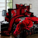 BEST.WENSD luxury jacquard bedclothes 3d Rose Wedding flat bed linen 100% microfibre bedding set duvet cover housse de couette-as picture 21-king size 4pcs-JadeMoghul Inc.