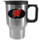 Wisconsin Football Wisconsin Badgers Sculpted Travel Mug, 14 oz