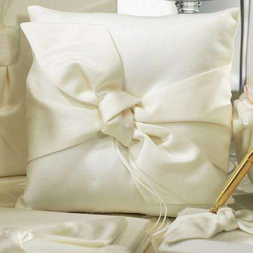 Beverly Clark Tie the Knot Collection Ring Pillow Ivory (Pack of 1)-Wedding Ceremony Accessories-JadeMoghul Inc.