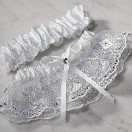 Beverly Clark's Royal Lace Bridal Garter Set (Pack of 1)-Wedding Garters-JadeMoghul Inc.