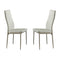 Bi-Cast Vinyl Side Chairs With Curvy Backs, Set of 2, White-Dining Chairs-White-Wood-JadeMoghul Inc.