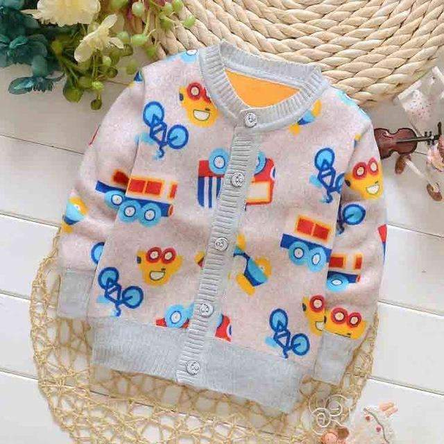 BibiCola 2016 spring autumn baby girls/boys candy color cardigan sweater children add velvet underwear jersey kids Knitting coat-picture color-9M-JadeMoghul Inc.