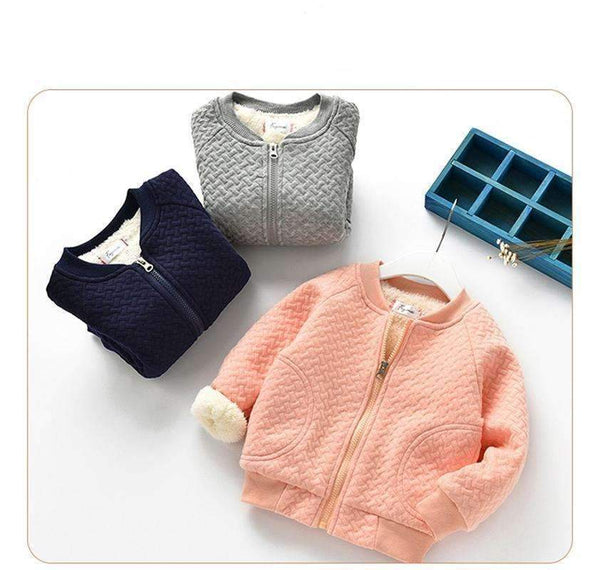 BibiCola autumn kids boys girls warm jacket leisure jacket plus velvet winter spring baby wear cotton shirt late autumn outwear-picture color-9M-JadeMoghul Inc.