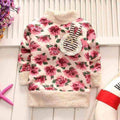 BibiCola baby girls thicker casual autumn velvet cardigan sweaters Children's cartoon kids warm pullover for winter underwear-picture color-9M-JadeMoghul Inc.