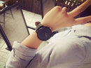 Big Dial Casual Watch For Men-Brown Leather Black-China-JadeMoghul Inc.