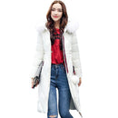 Big fur Hooded Winter Warm Coat-White-XL-China-JadeMoghul Inc.