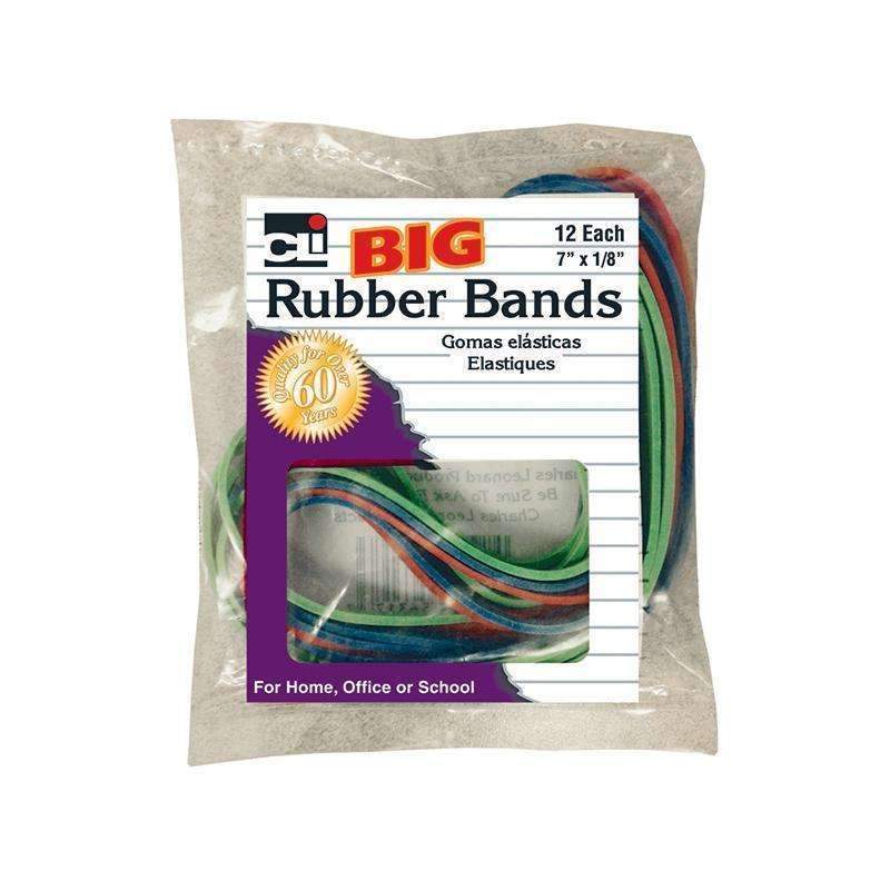 BIG RUBBER BANDS 7X1/8IN 12PK-Supplies-JadeMoghul Inc.