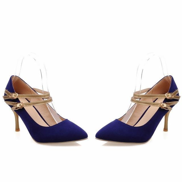 Big size 33-47 Style ladies sexy shoes woman women zapatos de mujer high heels wedding shoes sapato chaussure femme pumps 6685-Blue-4-JadeMoghul Inc.