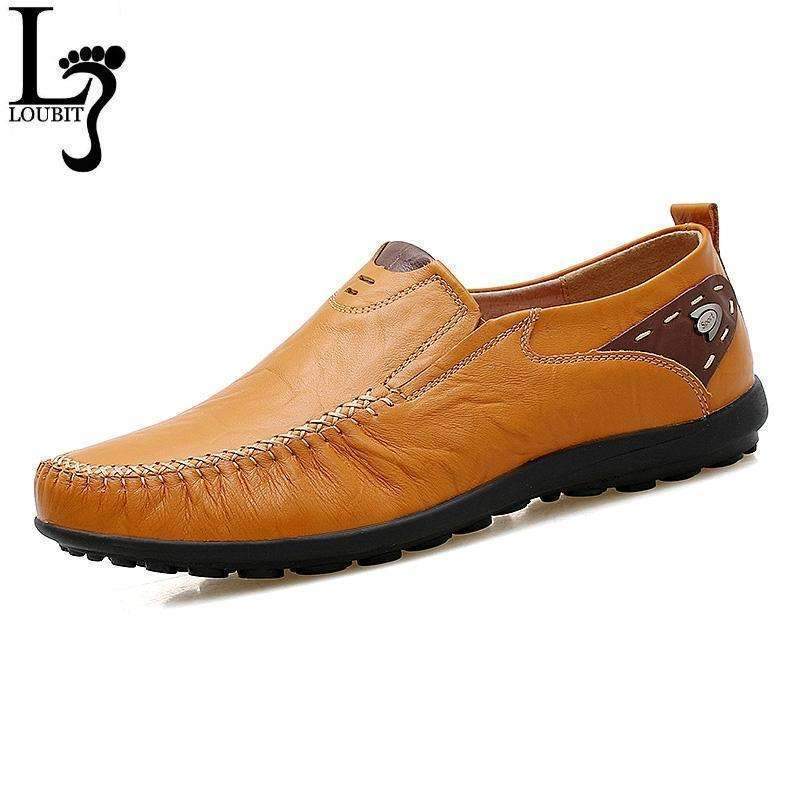 Big Size 38-47 New Arrival Split Leather Men Casual Shoes Fashion Top Quality Driving Moccasins Slip On Loafers Men Flat Shoes-red brown-6-JadeMoghul Inc.
