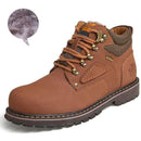 Big Size Men Ankle Boots / Genuine Leather Men Work & Safety Boots-qian zong with fur-6-JadeMoghul Inc.