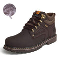 Big Size Men Ankle Boots / Genuine Leather Men Work & Safety Boots-shen zong with fur-6-JadeMoghul Inc.