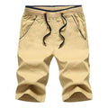 Big Size Men Cotton Shorts / Solid Elastic Waist Male Bermuda Shorts-Khaki-XL-JadeMoghul Inc.