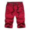 Big Size Men Cotton Shorts / Solid Elastic Waist Male Bermuda Shorts-Red-XL-JadeMoghul Inc.