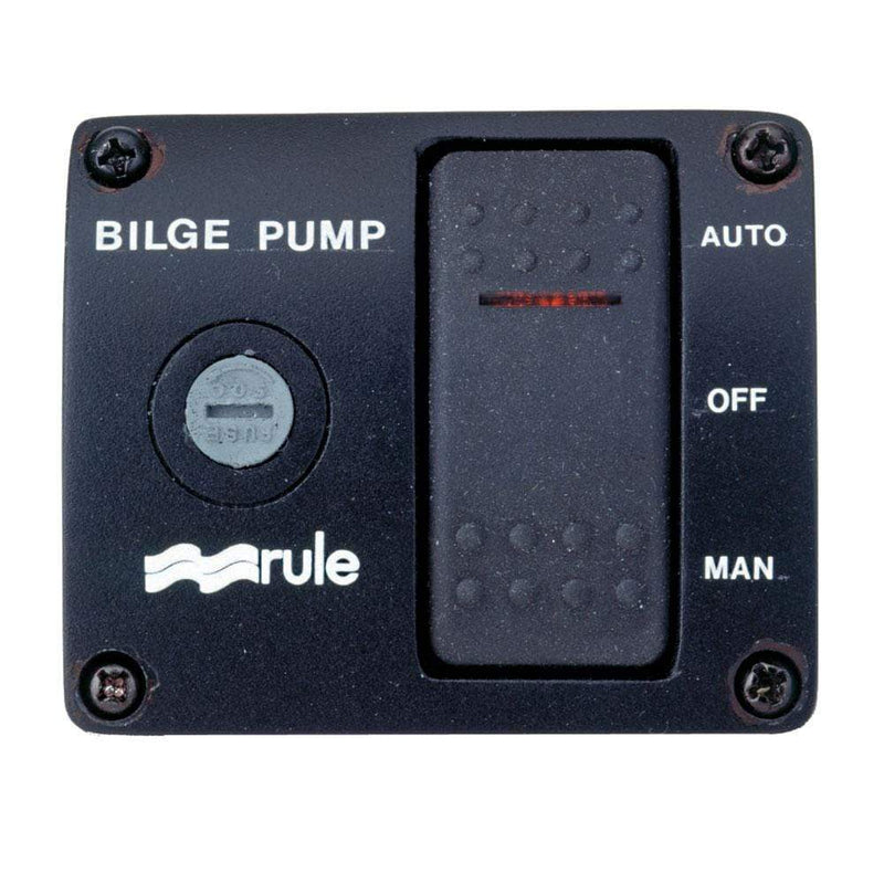 Bilge Pumps Rule Deluxe 3-Way Lighted Rocker Panel Switch [43] Rule