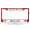 Cute License Plate Frames Bills Colored Chrome Frame Secondary Red