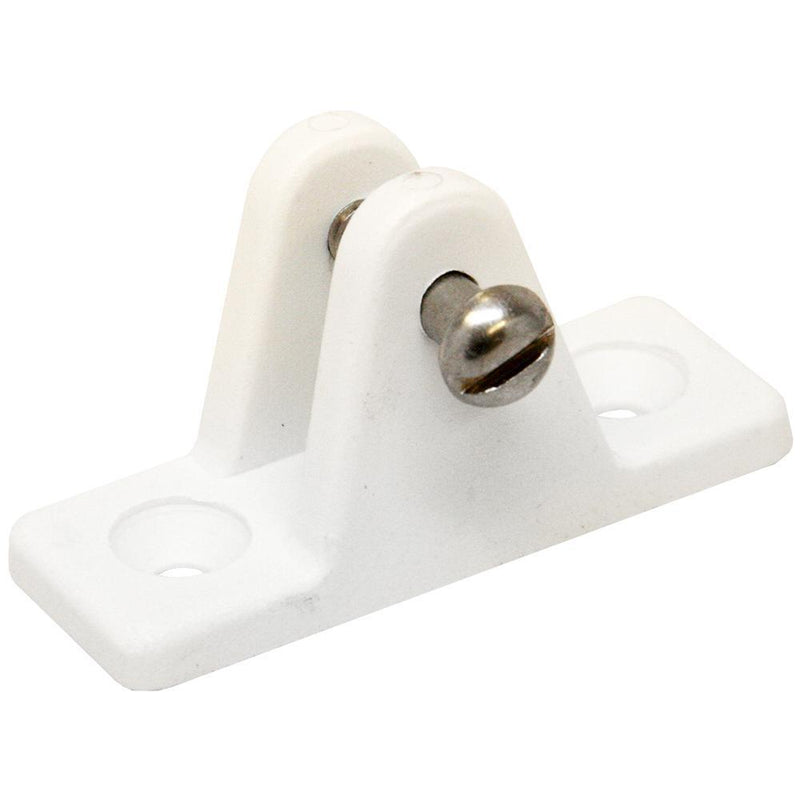 Bimini Top Fittings Sea-Dog Nylon Angled Deck Hinge - White [273231-1] Sea-Dog