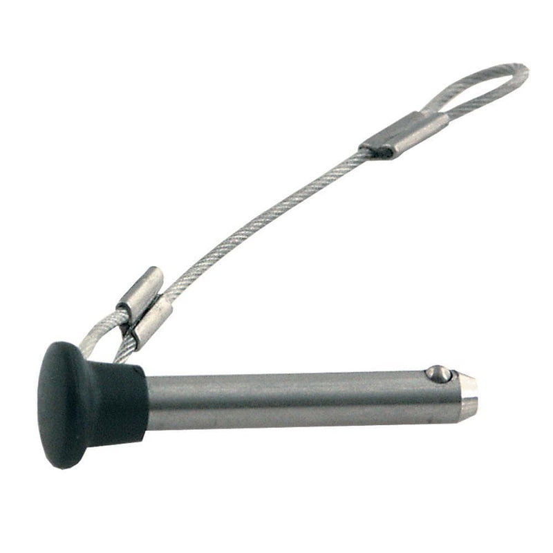 Bimini Top Fittings TACO Stainless Steel Pin  Lanyard w/Plastic Knob [F13-0244BN-1] TACO Marine