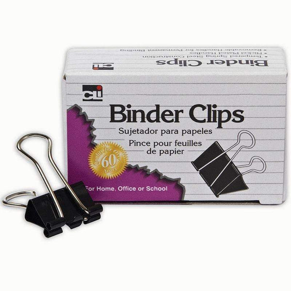 BINDER CLIPS 12CT 1IN LARGE-Supplies-JadeMoghul Inc.