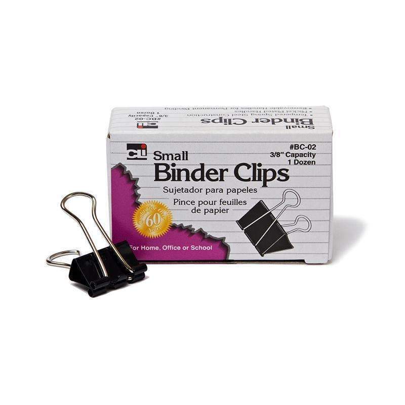 BINDER CLIPS 12CT SMALL 3/8IN-Supplies-JadeMoghul Inc.