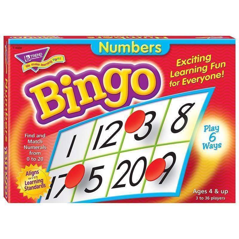 BINGO NUMBERS AGES 4 & UP-Learning Materials-JadeMoghul Inc.