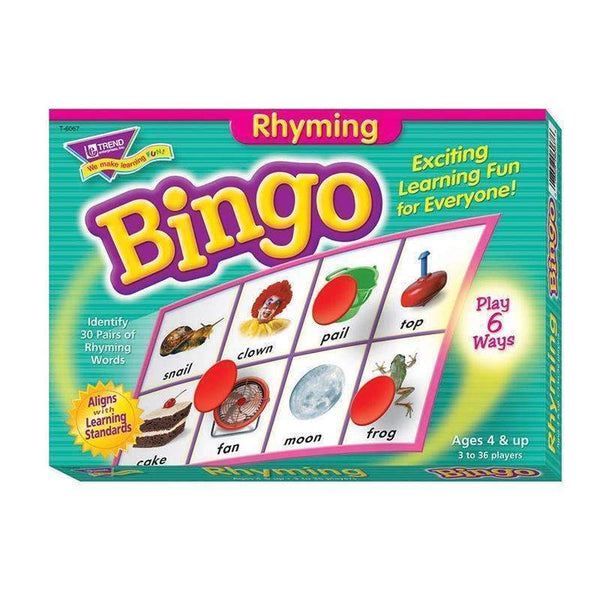 BINGO RHYMING AGES 4 & UP-Learning Materials-JadeMoghul Inc.