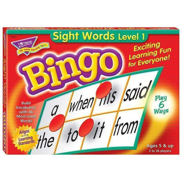 BINGO SIGHT WORDS AGES 5 & UP-Learning Materials-JadeMoghul Inc.