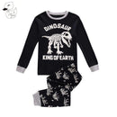 BINIDUCKLING Autumn Baby Boys Sleepwear Pajama Sets 100 % Cotton Dinosaur Printed t-shirt+pants 2pcs Bebes Children's Clothing-Black-2T-JadeMoghul Inc.